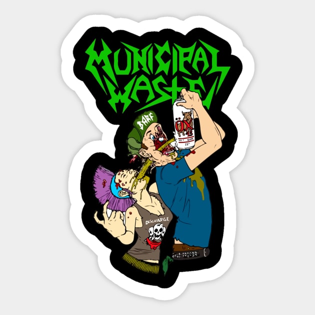 Punk Drunk Sticker by DavidJohan_Design